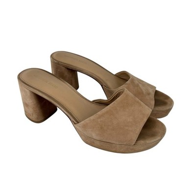 Veronica Beard Dali Suede Platform Mule Sandals Womens Size 9.5 Block Heel