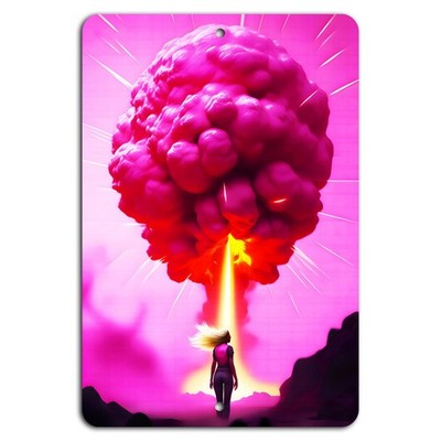 Aluminum Space Sign BanginPrints 8x12 Rectangle Futuristic Decor