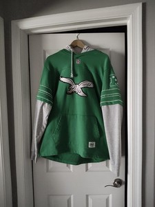 Philadelphia Eagles '47 Brand Historic Double Header Blitz Hoodie Kelly Green