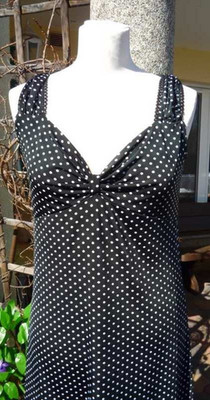 Damen Kleid, you & me life, schwarz, Sommerkleid, Beachkleid, gepunktet, Gr. XL