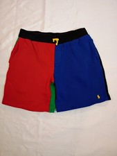 Boys Size 14/16 Polo Ralph Lauren Color-Block Fleece Vibrant drawstring Shorts