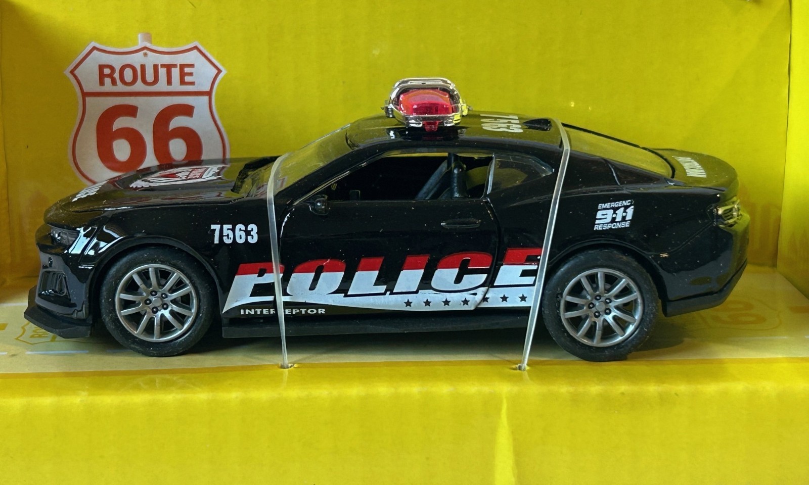 SWAT Route 66 American Police Car Model Toy Black Diecast 1:34-1:39 Scale