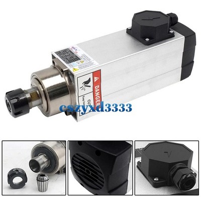 1.5KW Square Air cooled Spindle Motor 220V ER20 18000rpm CNC Milling Wood Router