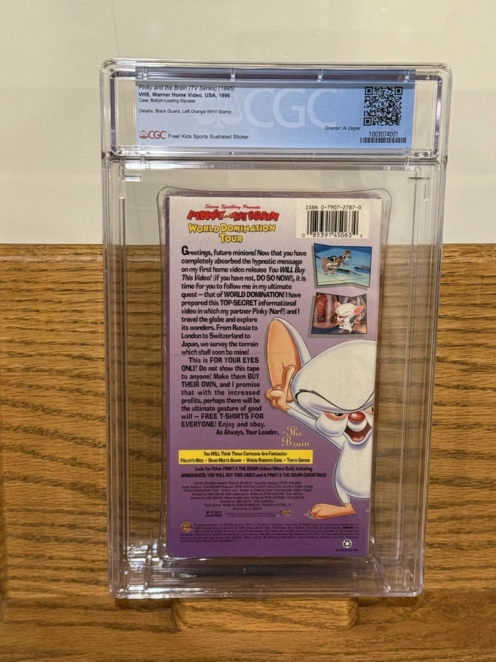 Animaniacs  Pinky & The Brain: World Domination (VHS, 1996) Sealed, Graded 9.4 - Image 2 of 2