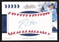 2020 Absolute Baseball Material Signatures Pink Evan White BALL RELIC AUTO 70/75