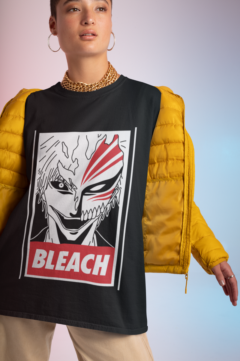 Bleach Anime Tshirt Ichigo Bankai T-Shirt Aizen Yhwach Tee Zaraki