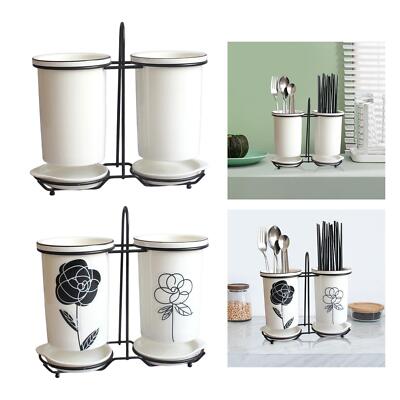 Essstäbchen Käfig Küchenutensilien Halter Keramik Küche Gabel Löffel Organizer