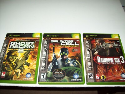 Lot De 3 Jeux XBOX : Tom Clancy's Ghost Recon 2, Island Thunder, Rainbow Six 3