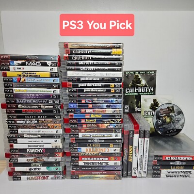 PS3 Video Games Playstation 3 Game Lot You Pick Lots Call of Duty Lego GTA Auto