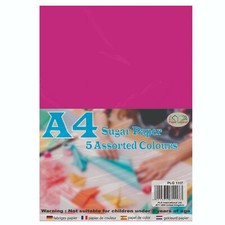 A4 Sugar Paper 200 Sheets Assorted Colours Craft Paper Arts Crafts Scrapbook UK