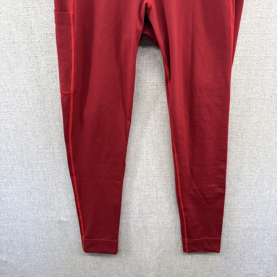 Leggings Rapha Commuter Feminina Média 7/8 Vermelha Compressão Ciclismo Elástico - Imagem 4 de 4