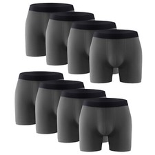8PK Mens Boxer Briefs Breathable Tagless Underwear Soft Comfort Flex Waistband