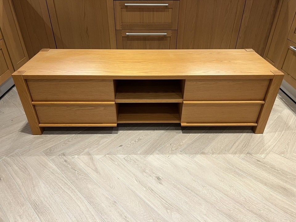 oak Tv unit Stand used eBay