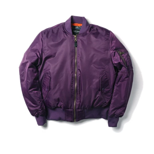 Unisex MA1 BomberJacke Winter Outdoor Militär Pilotjacke Flieger Fly Nylon Coats - Picture 25 of 39