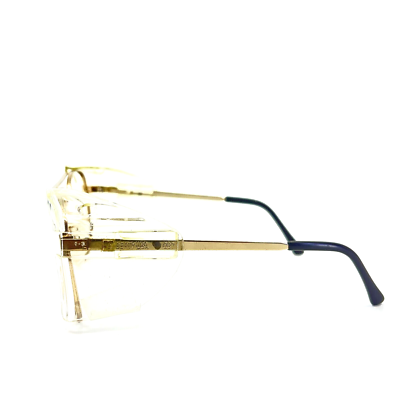 Liberty Sport Z87 Gold Safety Glasses Metal Frames 60-16 150 mm | eBay