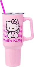 Silver Buffalo Sanrio Hello Kitty Waving 40 Ounces, 
