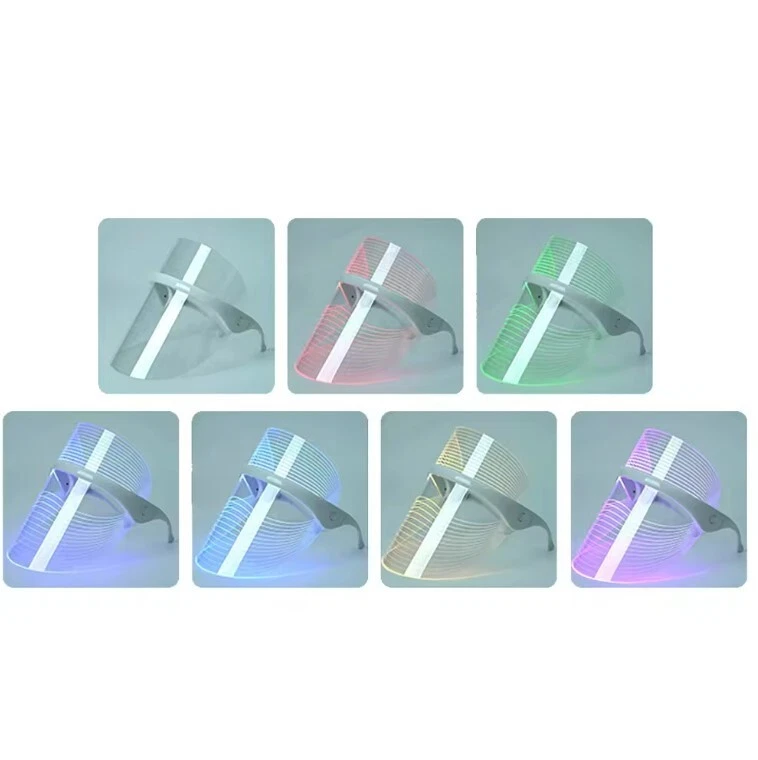 7 Colors Red Light Photon Face Neck Mask Rejuvenation Skin Wrinkles Therapy - Image 4 of 4