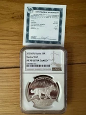 2020 PF 70 UC Tundra Wold 3 Rub 1oz Silver Coin Save Our Word