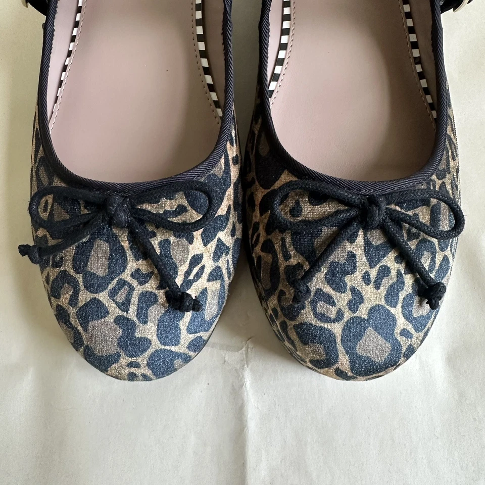 Zapatos Betsey Johnson Leopardo Mary Jane Mujer 11M Hellena Plataforma Planos Piel Sintética Foto 2 de 4