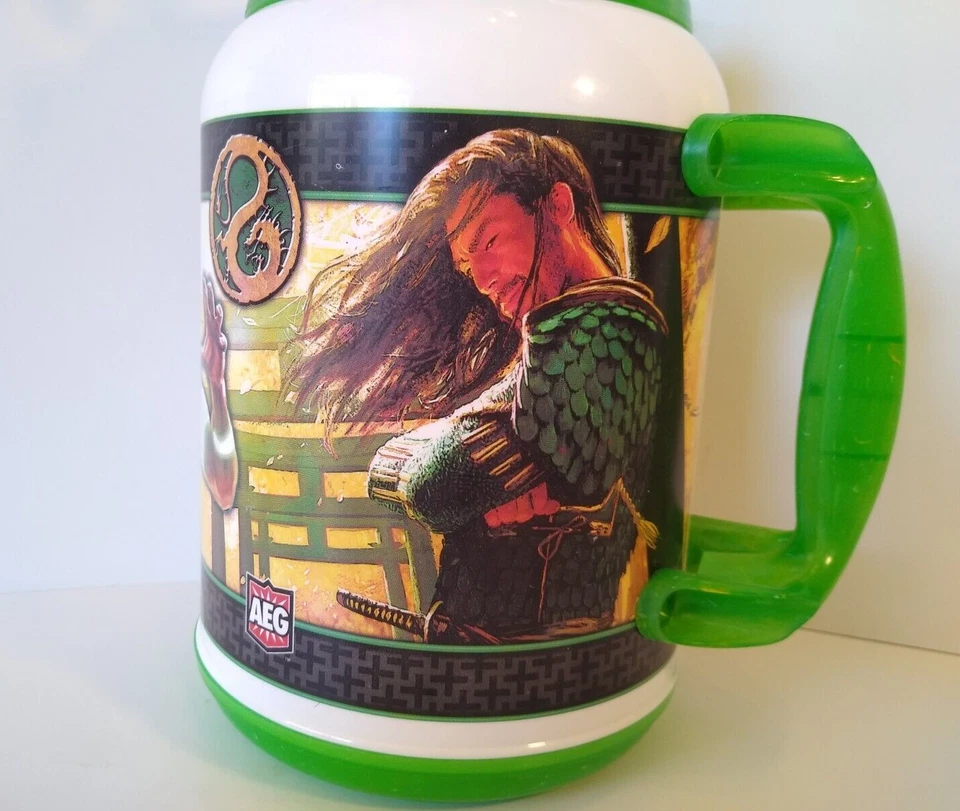 La Leyenda de los Cinco Anillos 64 Oz. Taza de viaje con tapa y pajita! AEG 2006 ¡Gran forma! Foto 2 de 4
