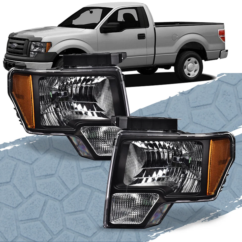 Juego de faros negros + luces traseras rojas aptos para camioneta Ford F-150 F150 2009-2014  Foto 2 de 4