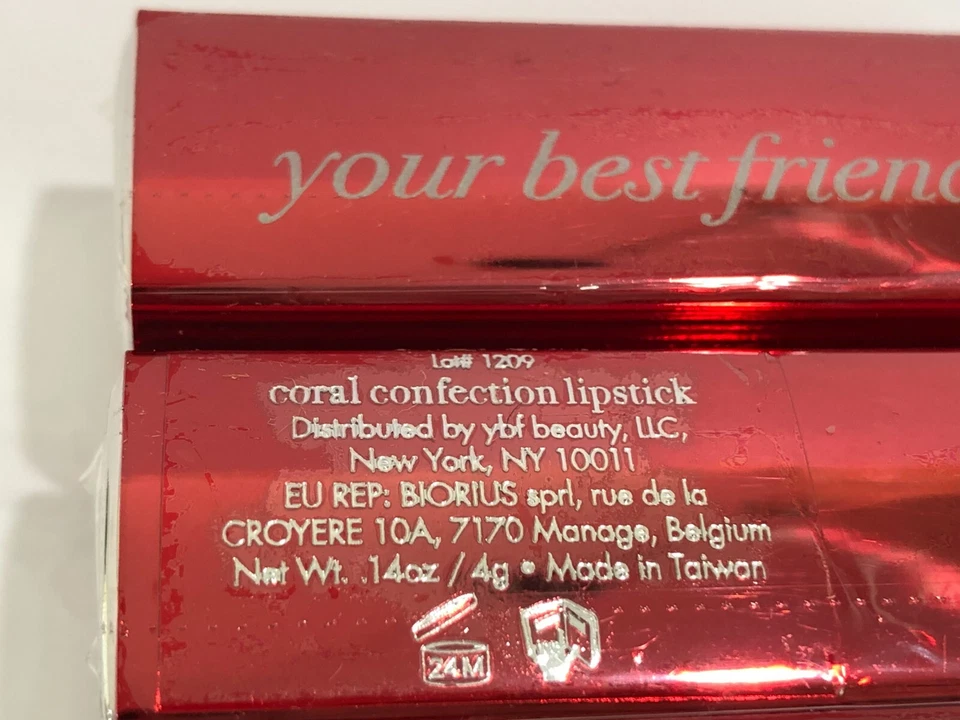 Ybf  'Your Best Friend'   Lipstick  *CORAL CONFECTION*  (LOT OF 2) - image 2 of 4