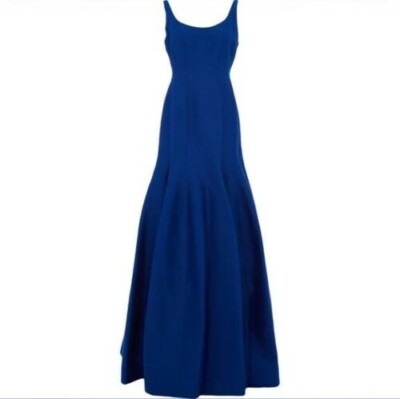 Halston Heritage Tulpe Seide Faille Kleid - Kobalt - UK 6 - £870