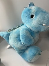 FAO Schwarz Glow Brights Blue Dinosaur Plush Lights Sound Dino Stuffed Animal