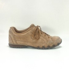 Skechers Bikers Curbed Womens 7 Brown Suede Relaxed Fit Memory Foam Sneakers  