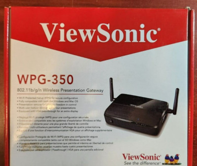 VIEWSONIC WPG-350 Wireless Presentation Gateway With Remote And Adapter, NEW