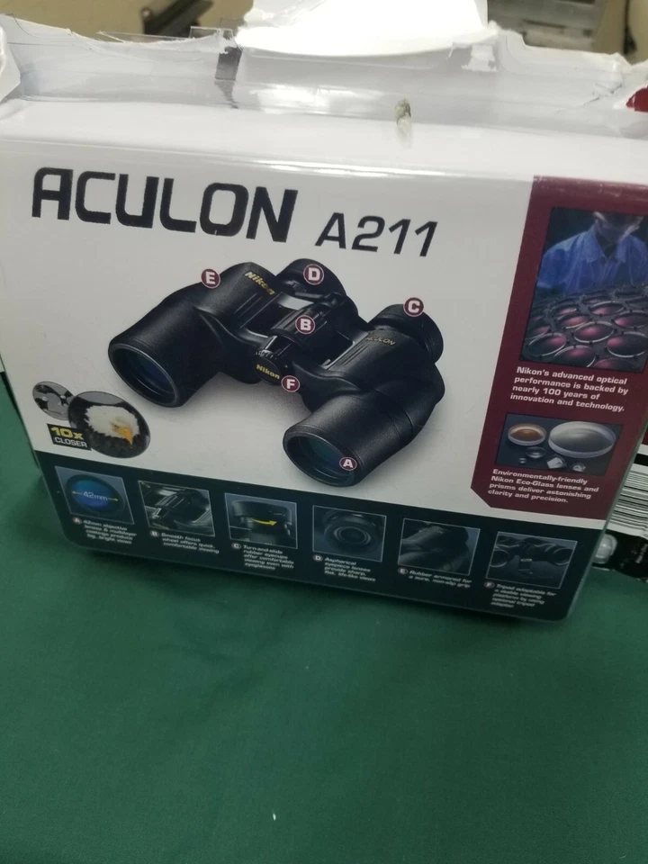 Nikon Aculon A211 10x42 Binoculars Black with Carrying case - Image 2 of 4