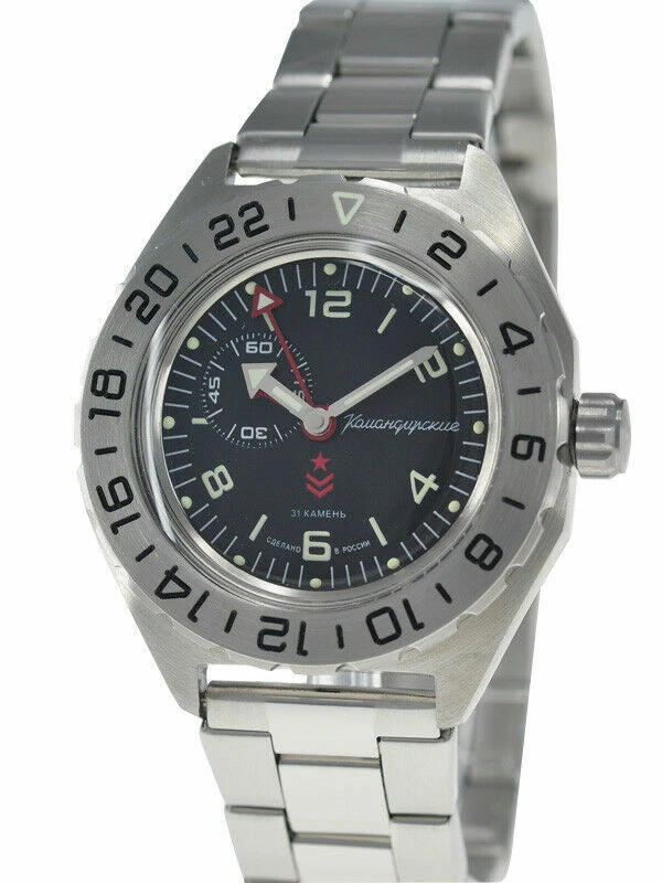 VOSTOK KOMANDIRSKIE 650539 Watch GMT Mechanical Automatic Military