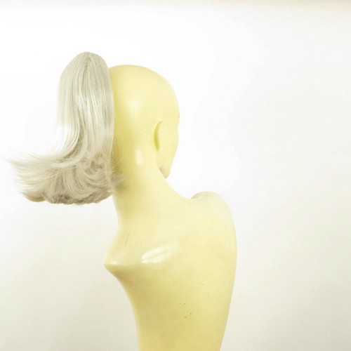 Cola de caballo postizo mujer corto 28 cm blanco 9/60 - Imagen 4 de 7
