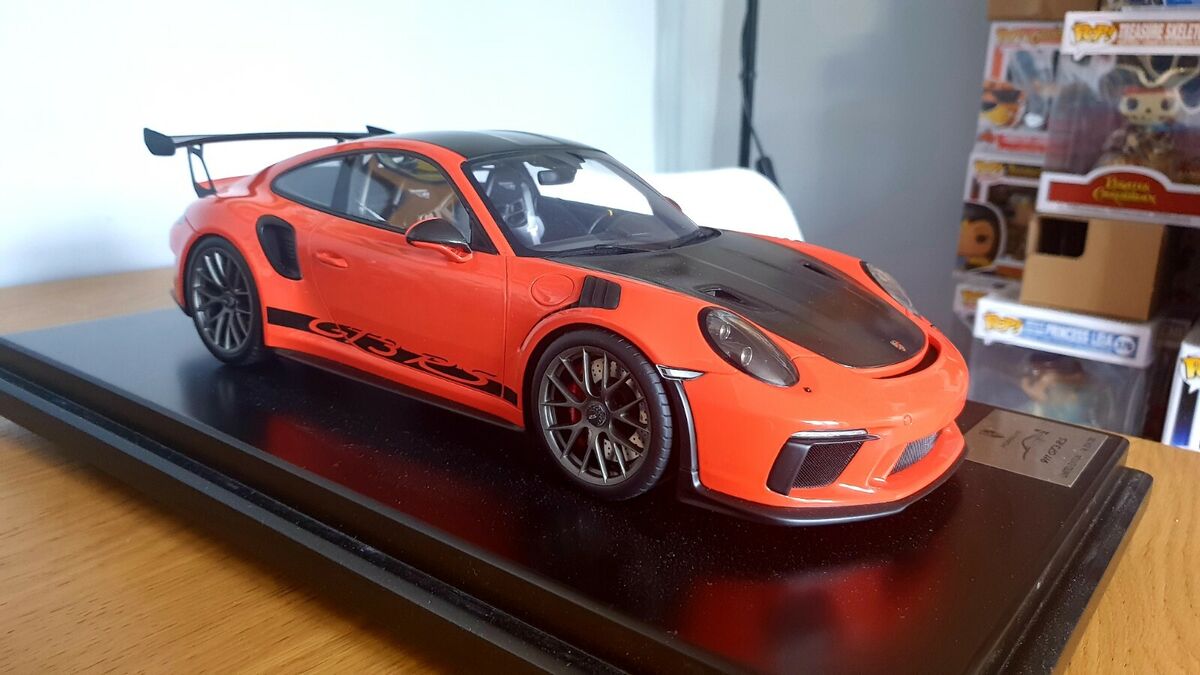 Porsche gt3 RS spark 1:12 model lava orange Limited edition