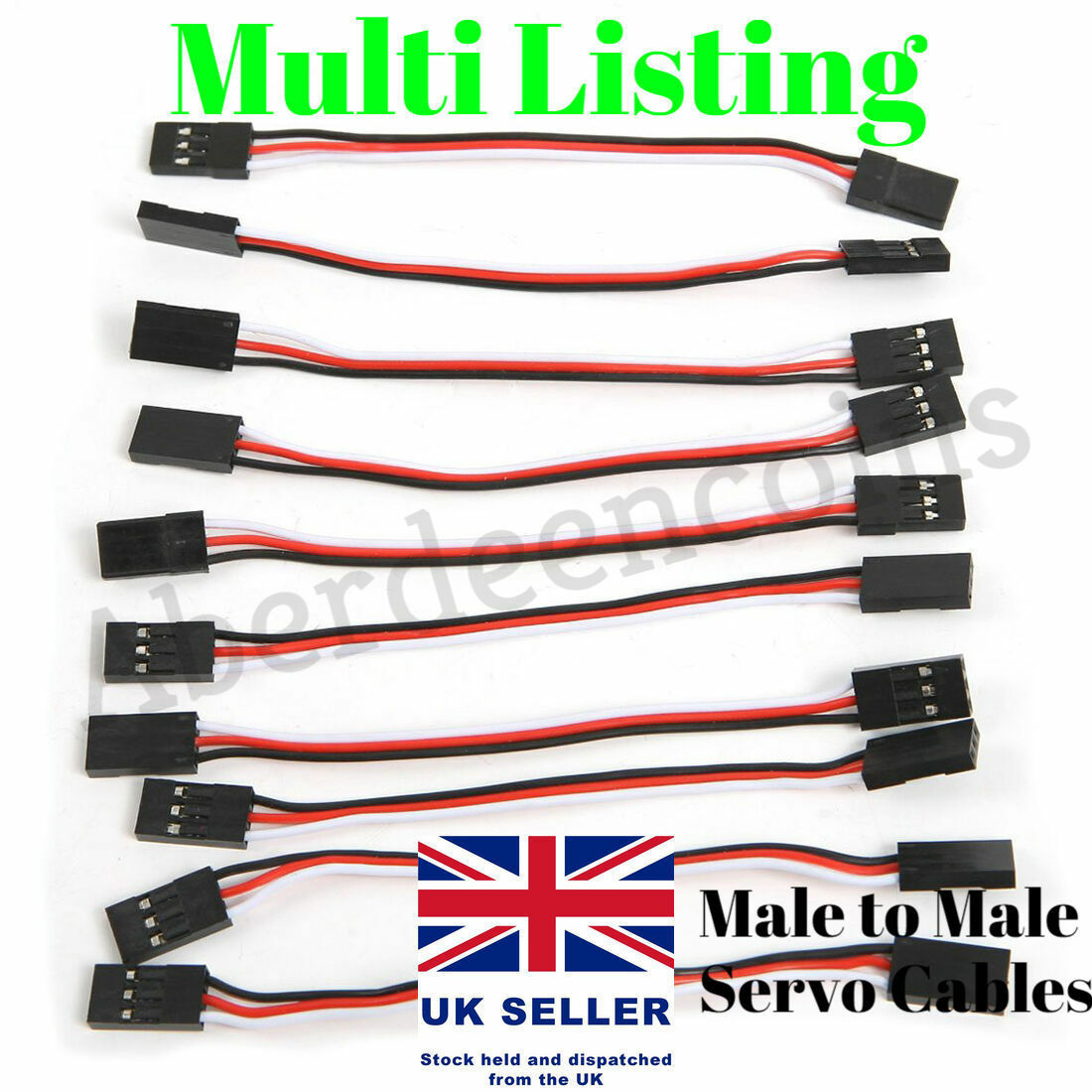 110 x Male to Male Servo Extension Lead Wire Cable Spektrum JR RC Futaba Hobby eBay