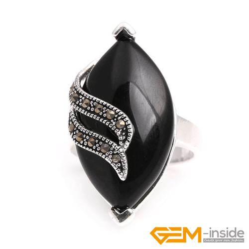 Natural Assorted Agate Gemstones Charms Rings 925 Silver Women Jewelry Gift #6-9 - Picture 28 of 36