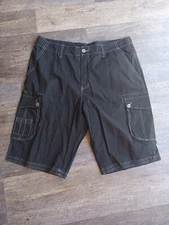  LA Gate Men’s 38 Black Shorts Y2K 2000s Carpenter  Baggy Beach Vtg A11