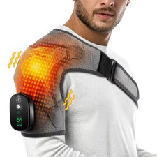 Electric Heated Shoulder Massager Brace Wrap ...