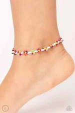 Paparazzi MIDSUMMER DAISY multi SEED BEAD ANKLET