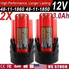 2Pack For Milwaukee RED LITHIUM 12V 3.0 Ah Battery 48-11-2430 48-11-2420 New