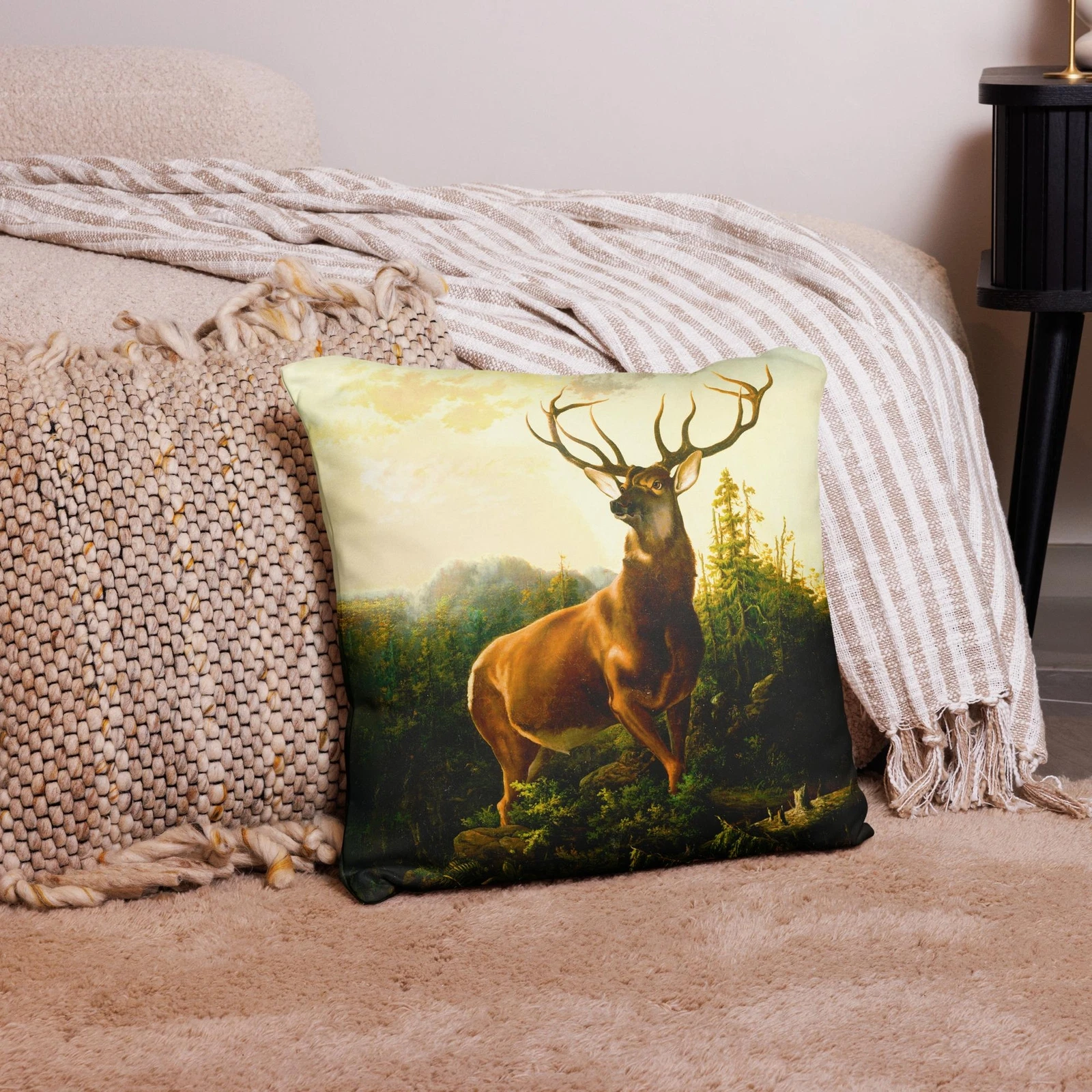 Throw Pillow Case Deer 0