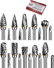 Juego 20 Fresas De Carburo, Brocas Para Amoladora De Vástago 1/8' De Doble Corte