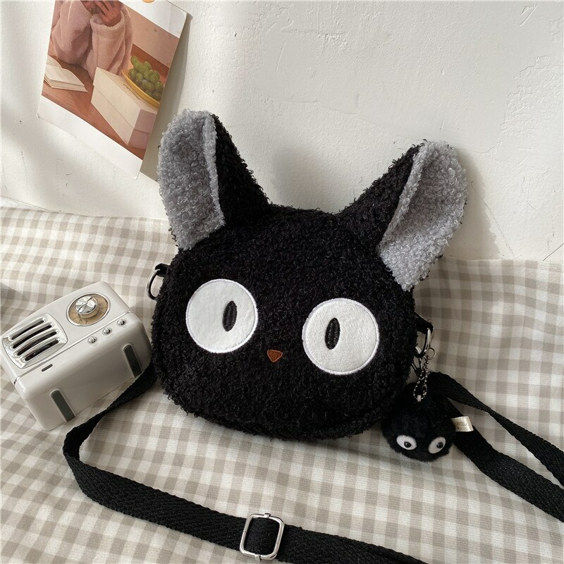HOT! Japan Style Kawaii Bag Jiji Cat Bear sheep Plush Shoulder Bag  Crossbody New