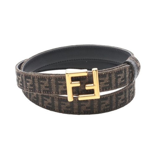 Fendi Zucca Nylon Canvas Brown Belt Fendi Brown Zucca Canvas Baguette Crossbody Bag ??? This  main image 3