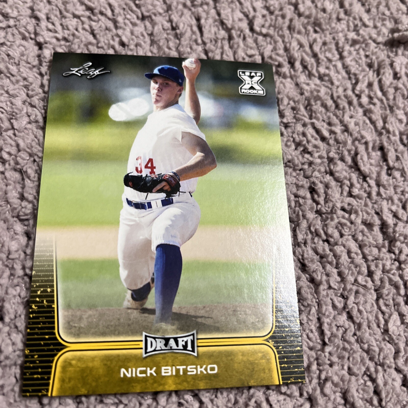 2020 Leaf Draft Gold Nick Bitsko Rookie #44 Tampa Bay rays