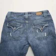 Vigoss Womens Bootcut Jeans Size 11 Western Dark Wash Flap Pockets 30" Inseam