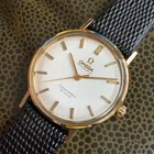 Vintage 1960's Omega Seamaster DeVille Automatic Cross Hatch Dial Wristwatch