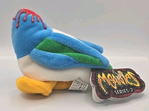 1998 Meanies Series 2 Donnie Didn't Duck Plush Animal w Tag BB27