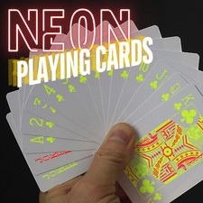 NEON PLAYING CARDS - Magic Party Tricks