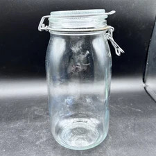 Super Jar Canning 2L French Glass w/Round Body With Airtight Lid Wide Mouth